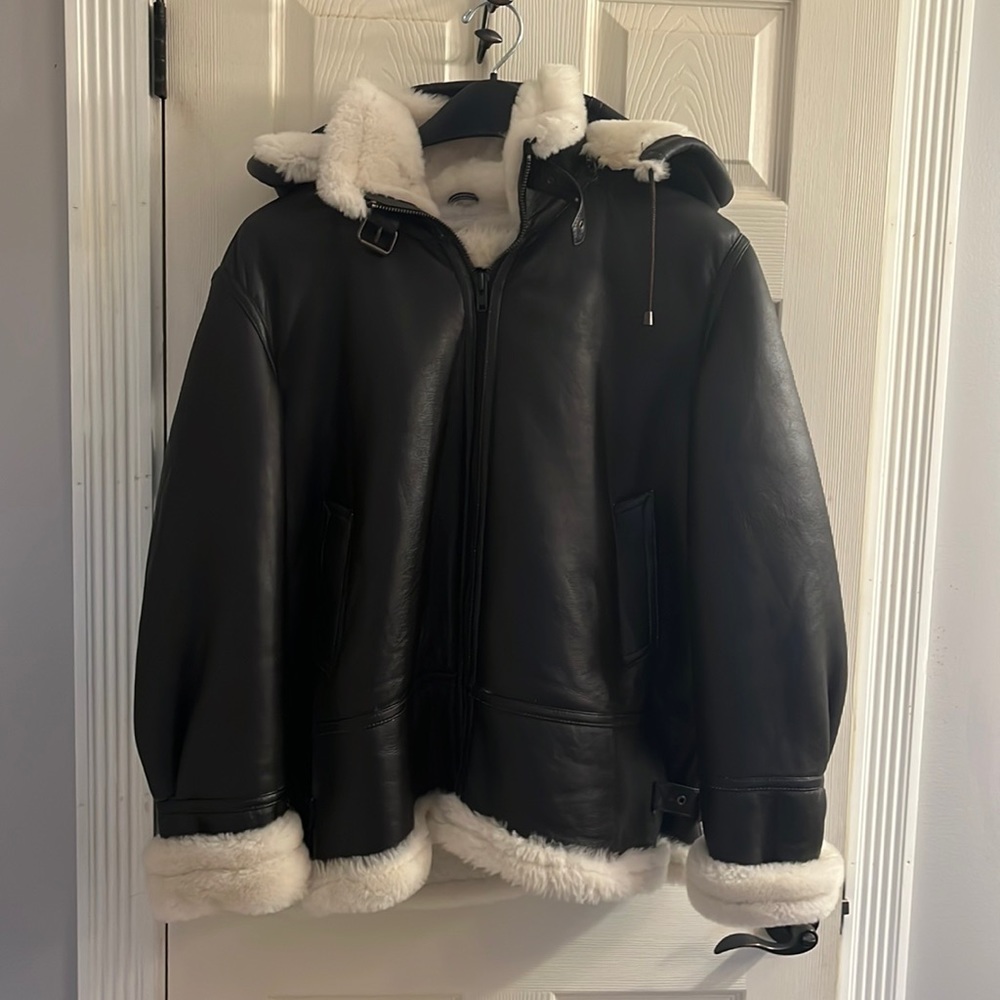 Pat Garrett fully lined real leather bomber jacket